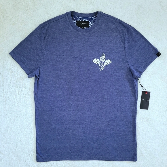 Ted Baker Heather Blue💙 Logo Tee👕 - NWT - Picture 7 of 13